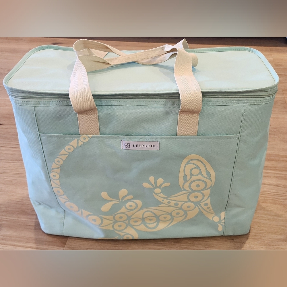Keep Cool X-Large Tribal Lizard Light Blue Cooler Bag